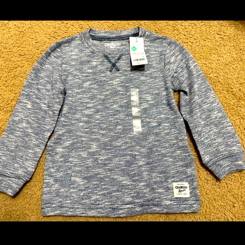 New Boys 2T OshKosh B’Gosh Soft Long Sleeve Shirt